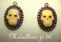 Medaillon small purple bordeaux 2x
